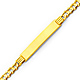 5.0mm Mens Concave Curb 14K Yellow Gold  ID  Bracelet thumb 2
