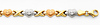 Diamond Cut Stampato Heart 14K TriGold Bracelet thumb 1