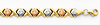6mm Stampato XOXO Diamond Cut 14K TriGold Bracelet thumb 1