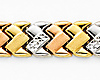 Diamond Cut Stampato 14K TriGold  Bracelet thumb 1