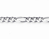 4.0mm 14K White Gold Figaro Baby ID Bracelet thumb 1