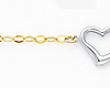 Heart Light Fashion Link 14K Yellow and White Gold Bracelet thumb 1