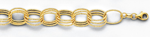 Light Fashion Link 14K Yellow Gold Bracelet Slide 1
