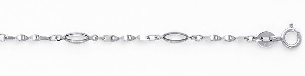 2mm Fancy Marquis Link Bracelet in 14K White Gold - Women Slide 1
