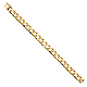 Men's 10mm 14K Yellow Gold Solid Nugget Square Cuban Link Bracelet 8.5in thumb 2
