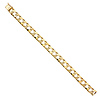 Men's 10mm 14K Yellow Gold Solid Nugget Square Cuban Link Bracelet 8.5in thumb 2