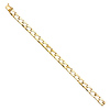 8mm Men's 14K Yellow Gold Square Curb Cuban Link Chain Bracelet 8in thumb 2