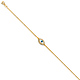 Floating CZ Evil Eye Charm Link Bracelet - 14K Yellow Gold thumb 1