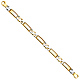 9mm Men's 14K Two-Tone Gold Fancy Rectangle Curb Cuban Link Bracelet 8in thumb 2