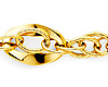 Women's Mesh Oval Solid 14K Yellow Gold Link Bracelet 10mm thumb 1