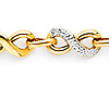 CZ Infinity Link 14K Yellow Gold Bracelet 8mm thumb 1