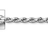 3mm Sterling Silver Diamond-Cut Rope Chain Bracelet 8in thumb 1