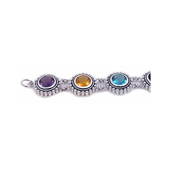DecoSkye Multi-Colored Jeweled CZ Bracelet