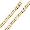 6mm Men's 14K Yellow Gold Carved Square Curb Cuban Link Chain Bracelet 8in thumb 0