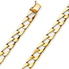 8mm Men's 14K Yellow Gold Square Curb Cuban Link Chain Bracelet 8in thumb 0