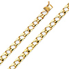 6mm Men's 14K Yellow Gold Square Curb Cuban Link Chain Bracelet 8in thumb 0