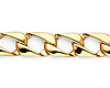 6mm Men's 14K Yellow Gold Square Curb Cuban Link Chain Bracelet 8in thumb 1