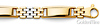 Men's 10mm 14K Two-Tone Gold Fancy Mesh Rectangle Link Bracelet 8in thumb 1