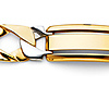 9mm Men's 14K Two-Tone Gold Fancy Rectangle Curb Cuban Link Bracelet 8in thumb 1