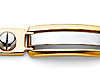 8mm Men's 14K Two-Tone Gold Fancy Rectangle Peg Link Bracelet 8in thumb 1