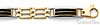 Men's 10mm 14K Two-Tone Gold Black Enamel Rectangle Mesh Link Bracelet 8in thumb 1