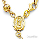 4mm Cut-Out Bead Our Lady of Guadalupe Rosary Bracelet in 14K Two-Tone Gold thumb 1