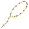 4mm Cut-Out Bead Our Lady of Guadalupe Rosary Bracelet in 14K Two-Tone Gold thumb 0
