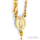 4mm Mirrorball Bead Our Lady of Guadalupe Rosary Bracelet in 14K Two-Tone Gold thumb 1