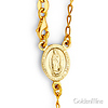 4mm Mirrorball Bead Our Lady of Guadalupe Rosary Bracelet in 14K Two-Tone Gold thumb 1