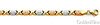4mm Stampato XOXO Diamond Cut 14K TriGold Link Bracelet thumb 1