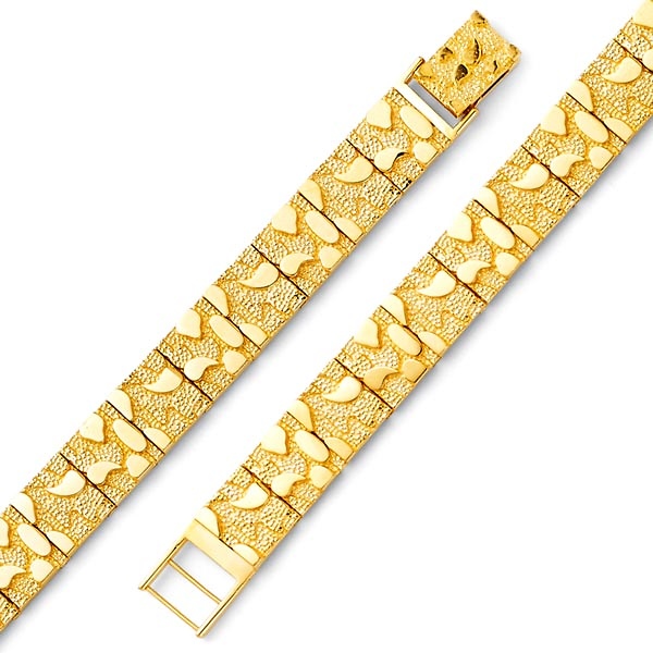 white gold nugget bracelet