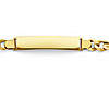 7mm 14k Yellow Gold Figaro ID Bracelet thumb 1