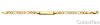 4mm 14K Yellow Gold Figaro Rectangle ID Bracelet - Children or Women thumb 1