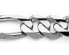 9mm Men's Figaro Chain Bracelet in Sterling Silver 8in thumb 1