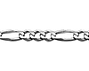 4.5mm Sterling Silver Figaro Link Chain Bracelet 7in thumb 1