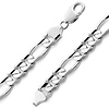 Men's 10mm Sterling Silver Figaro Link Chain Bracelet 8in thumb 0