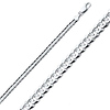 3.5mm Sterling Silver Curb Cuban Link Chain Bracelet 7in thumb 0