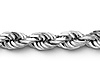 4.5mm Sterling Silver Diamond-Cut Rope Chain Bracelet 8in thumb 1