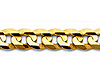 6mm 14K Yellow Gold Men's Concave Curb Cuban Link Chain Bracelet 8in thumb 1