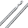 7mm 14K White Gold Men's Concave Curb Cuban Link Chain Bracelet 8.5 thumb 0