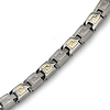 Greek Style 14K Gold Inlay Titanium Bracelet thumb 0