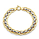 Fancy 10mm Double Link Bracelet in 14K Yellow Gold thumb 1