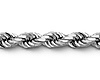 4mm 14K White Gold  Men's Diamond-Cut Rope Chain Necklace 20-30in thumb 1