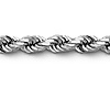 4mm 14K White Gold Solid Men's Diamond-Cut Rope Chain Necklace thumb 1
