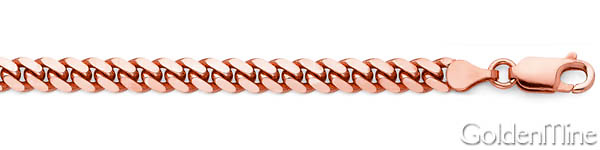 5mm 14K Rose Gold Men's Miami Cuban Link Chain Bracelet Slide 1