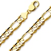 Men's 12mm 14K Yellow Gold Figaro Link Chain Necklace 24-30in thumb 0