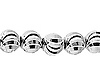 6mm 10K White Gold Men's Moon Cut Chain Necklace 24-40in thumb 1