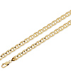 7mm 14K Yellow Gold Men's Mariner Link Chain Bracelet 8.5in thumb 0