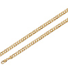 6mm 14K Yellow Gold Men's Pave Concave Curb Cuban Link Chain Necklace 20-26in thumb 0