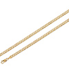 5mm 14K Yellow Gold Men's Pave Concave Curb Cuban Link Chain Necklace 20-24in thumb 0